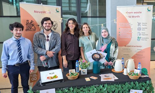 طلبة كلية الأعمال يتألقون في فعالية التأهيل للبحوث والتكنولوجيا والابتكار